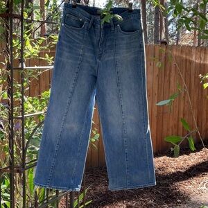 Point Sur, Indigo dye, wide leg ankle.